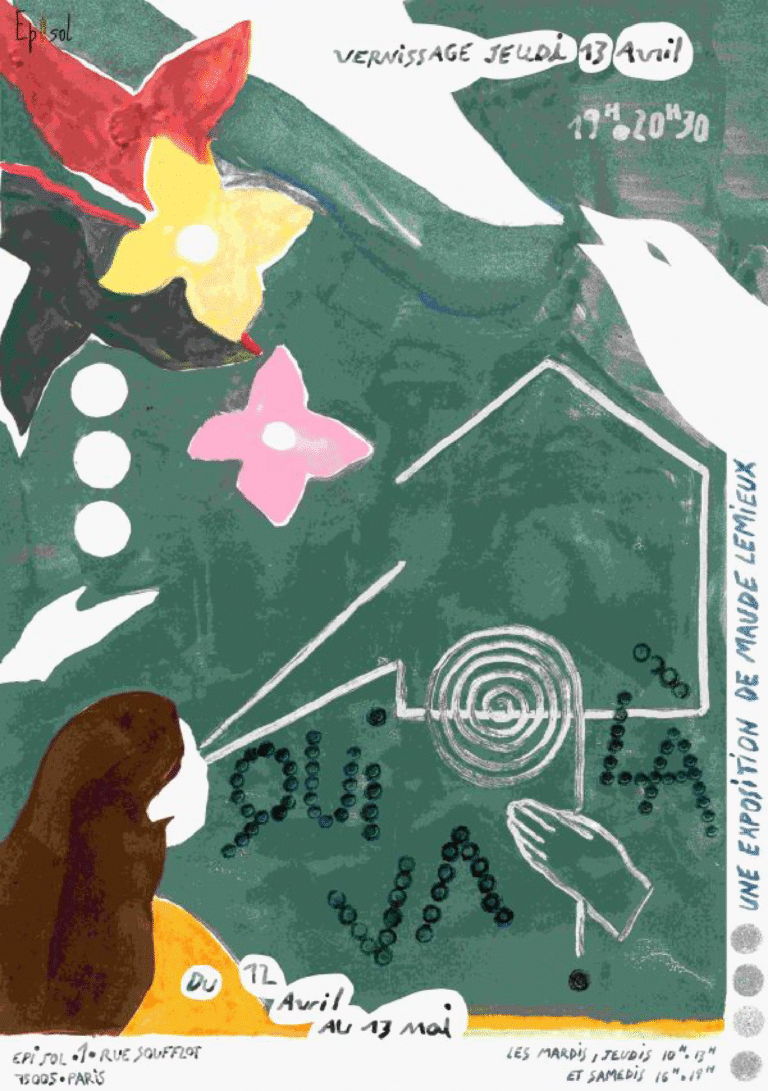 Affiche de l'exposition "qui va là ?" à l'association épi'sol